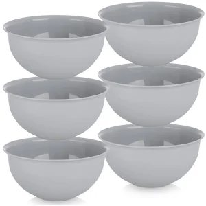 Miseczki plastikowe szare SANDY 13 cm, 500 ml 6 szt.