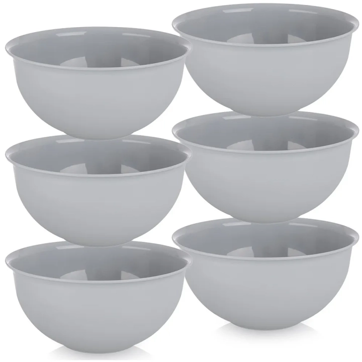 Miseczki plastikowe szare SANDY 13 cm, 500 ml 6 szt.
