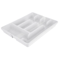 Wkład na sztućce do szuflady rozsuwany biały 36,5x27,5-44 cm
