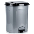 Kosz na śmieci z pedałem plastikowy szary 50 l