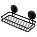 Półka pod prysznic metalowa czarna na przyssawki 25x10x8,5 cm
