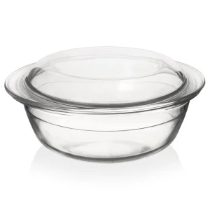 Naczynie żaroodporne szklane z pokrywką 24x20x10 cm, 1,5 l