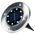 Lampki ogrodowe solarne LED stalowe wbijane 11,5 cm 12 szt.