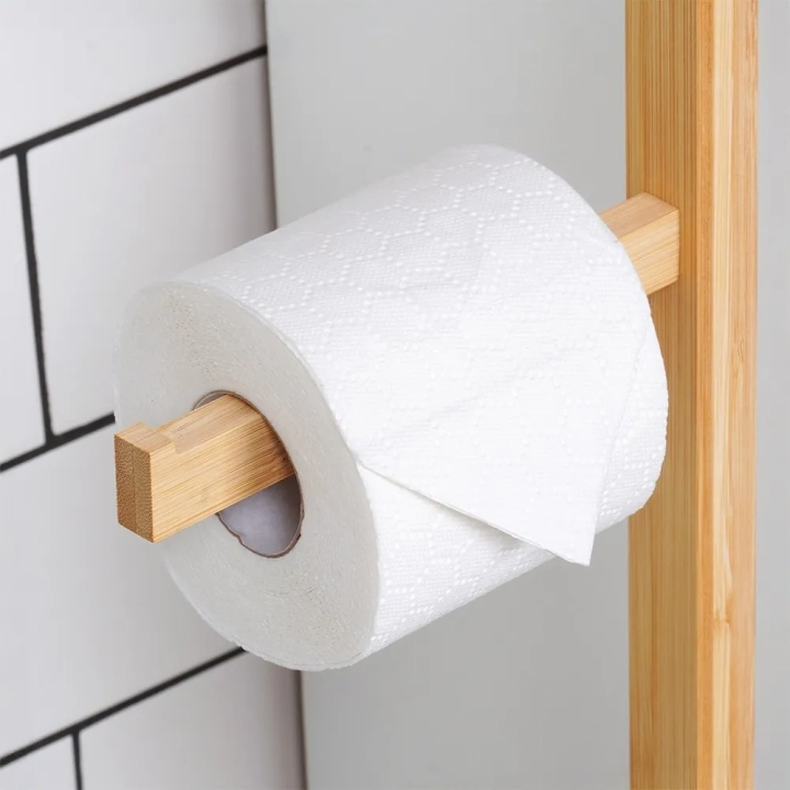 Stojak na papier toaletowy drewniany 70 cm