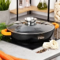 Patelnia granitowa głęboka ze szklaną pokrywką TERRUNA AROMA 32 cm, 4,7 l