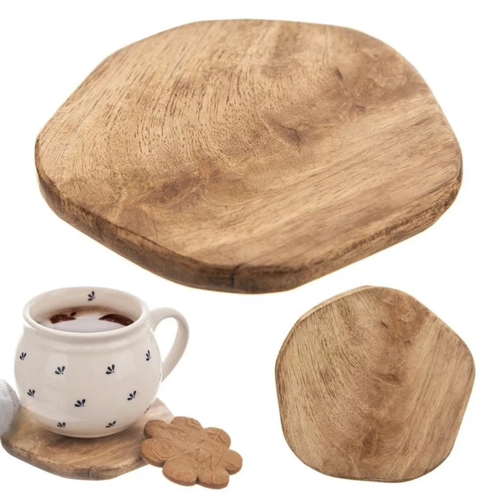 Podstawka pod kubek drewniana MANGO 10 cm