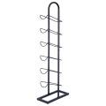 Stojak na wino metalowy czarny 6 butelek 27x13x84,5 cm