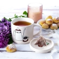 Kubek z pokrywką porcelanowy 420 ml