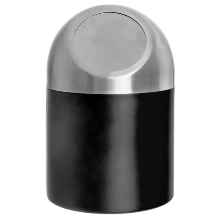 Kosz na śmieci łazienkowy stalowy BLACK 1,2 l