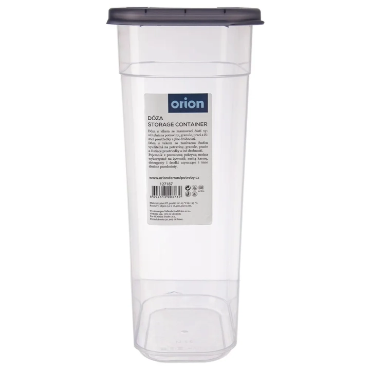 Pojemnik na produkty sypkie z dozownikiem GREY 3,2 l