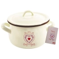 Garnek emaliowany z pokrywką beżowy TONCA 16 cm, 2,3 l