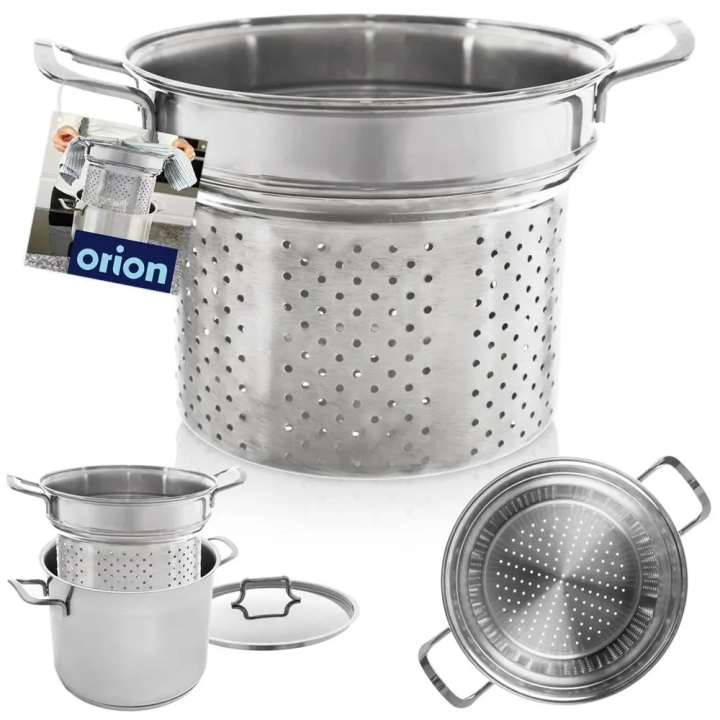 Wkład do gotowania makaronu stalowy ANETT 24 cm, 8 l