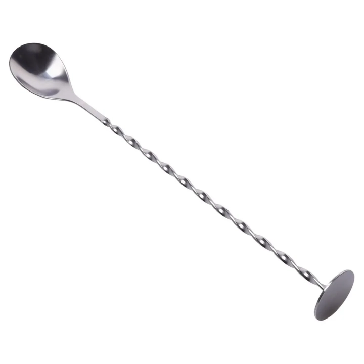 Łyżka barmańska do drinków i koktajli stalowa 28 cm