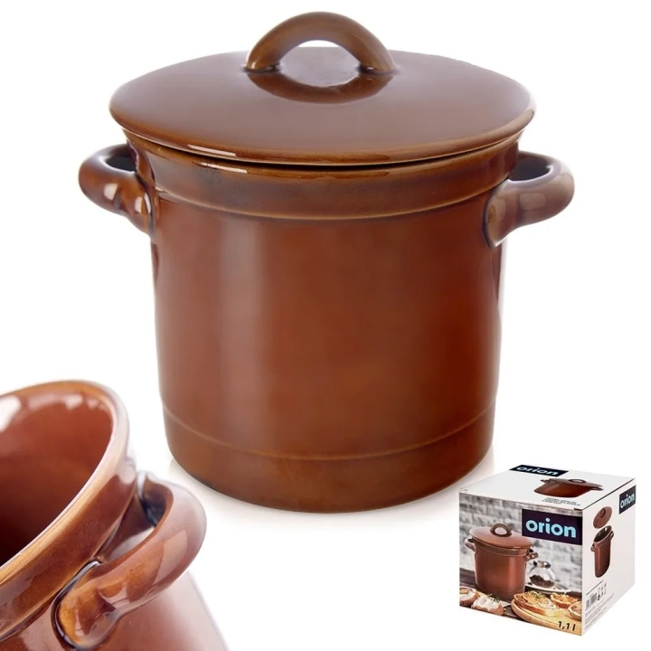 Pojemnik do kiszenia ceramiczny z pokrywką 1 l