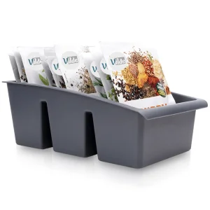 Pojemnik organizer na przyprawy szary 25x15x9 cm