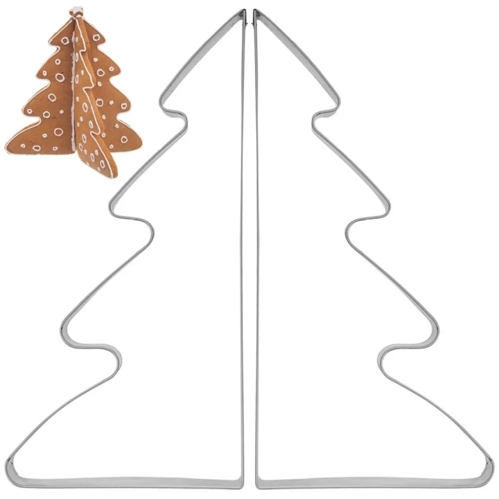 Wykrawacz do ciastek stalowy choinka 15,5 cm 2 szt.