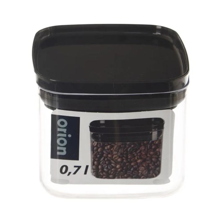 Pojemnik na produkty sypkie z pokrywką i uszczelką kwadratowy 700 ml