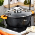 Garnek granitowy ze szklaną pokrywką TERRUNA AROMA 28 cm, 5,8 l