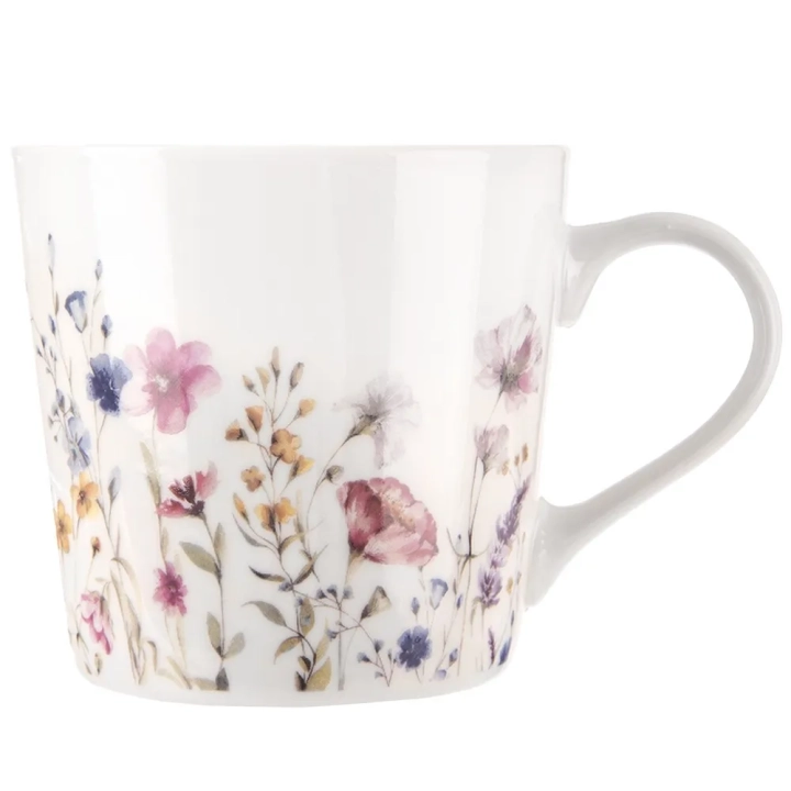 Kubek porcelanowy kwiaty 430 ml