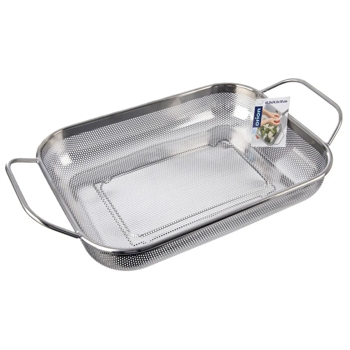 Cedzak kuchenny stalowy ANETT 43x25x9 cm