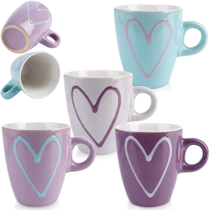 Kubki ceramiczne 210 ml 4 szt.