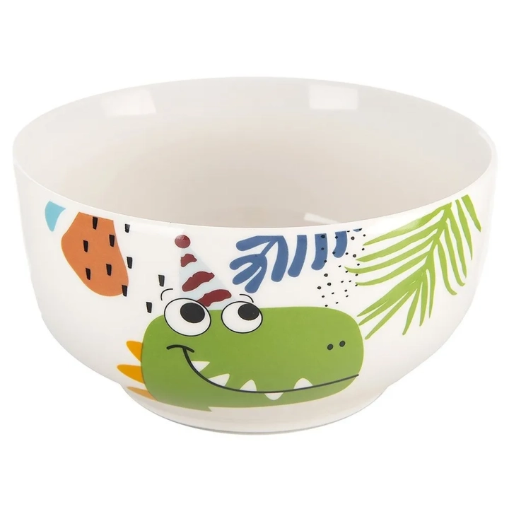 Kubek z miseczką dla dziecka porcelanowy dinozaur 2 el.