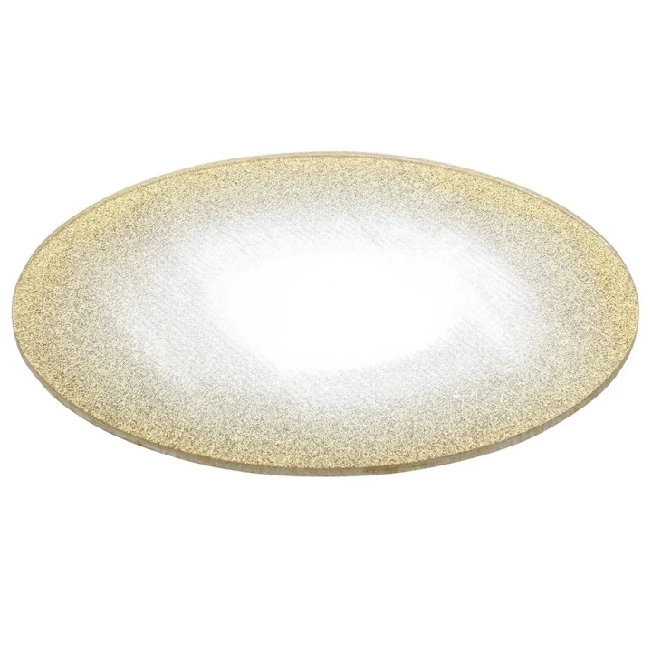 Podstawka pod kompozycje dekoracyjne świece szklana lustrzana brokatowa 15 cm