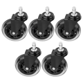 Kółka do fotela IKEA kauczukowe 7,5cm / 10 mm 5 szt.
