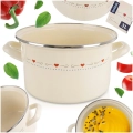 Garnek emaliowany kremowy TONCA 20 cm, 3 l