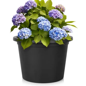 Doniczka ogrodowa plastikowa czarna okrągła 39 cm