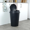 Kosz na śmieci plastikowy czarny 47 l