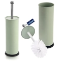 Szczotka do toalety ze stojakiem metalowa zielona GREENISH 10x38,5 cm