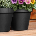 Doniczka ogrodowa plastikowa potrójna czarna 39,5 cm