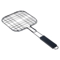 Ruszt do grillowania burgerów metalowy czarny nieprzywierający 49x21,1 cm