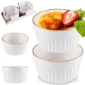 Miseczki do zapiekania porcelanowe biała 9 cm, 170 ml 2 szt.