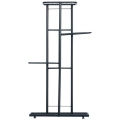 Kwietnik metalowy czarny 4-poziomowy 80 cm