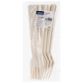 Widelce stołowe plastikowe kremowe SANDY 18 cm 6 szt.