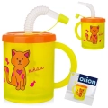 Kubek dla dziecka ze słomką kot 260 ml