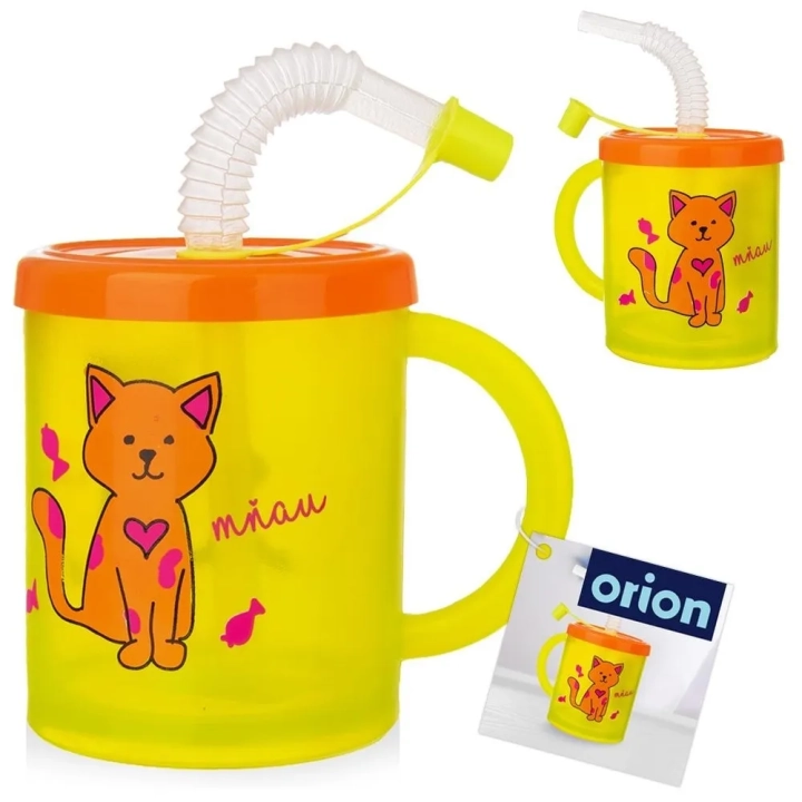 Kubek dla dziecka ze słomką kot 260 ml