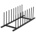 Stojak na pokrywki i talerze metalowy czarny 34,5x12,5x12 cm