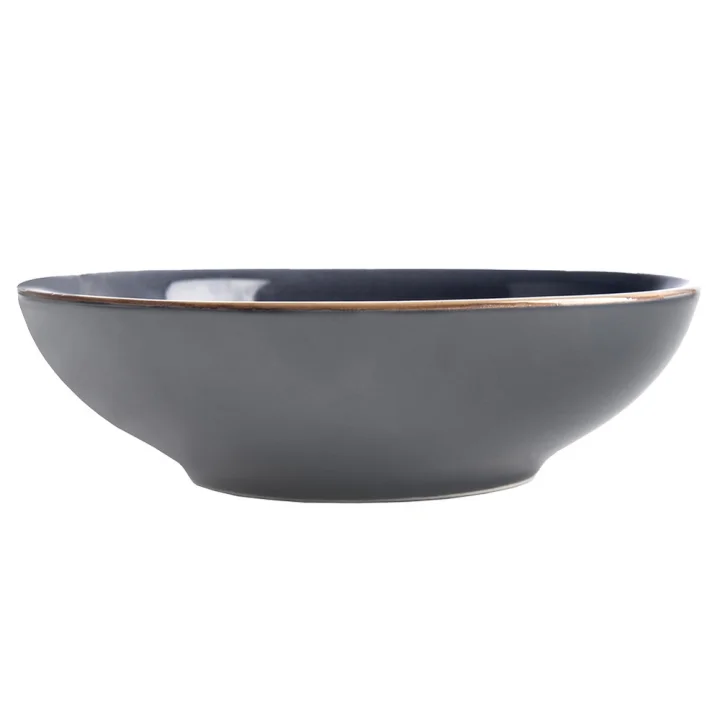 Talerz obiadowy głęboki ceramiczny szary GLAZE 20,5cm