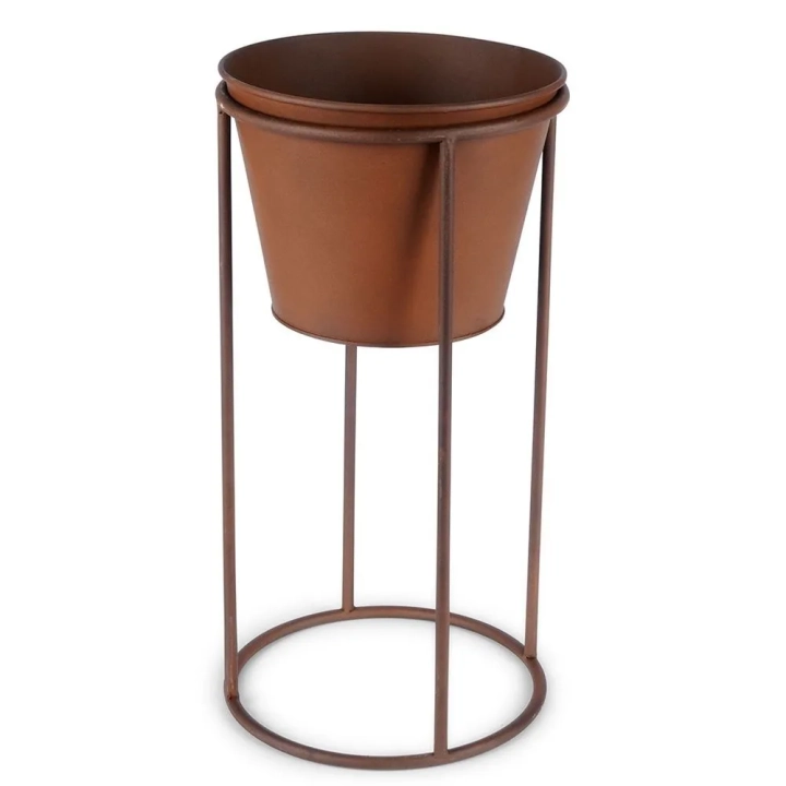 Osłonka na doniczkę na stojaku metalowa 41 cm