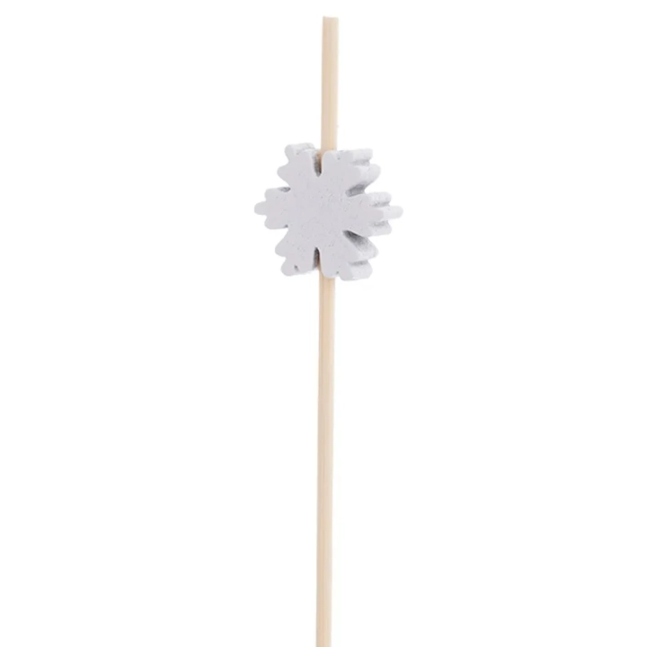 Wykałaczki do przekąsek bambusowe śnieżynka 12 cm 20 szt.