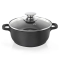 Garnek granitowy ze szklaną pokrywką GRANDE 20 cm, 2,3 l