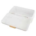 Chlebak metalowy biały WHITELINE 42x24x16,5 cm