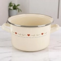 Garnek emaliowany kremowy TONCA 18 cm, 2 l