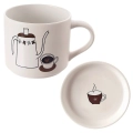 Kubek z pokrywką porcelanowy 420 ml