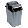 Kosz na śmieci plastikowy szary 28 l
