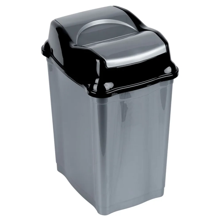 Kosz na śmieci plastikowy szary 28 l