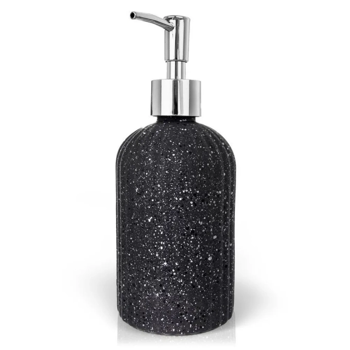 Dozownik do mydła szklany szary 450 ml